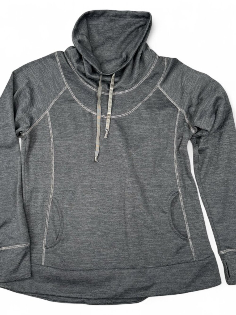 Kuhl Pullover Sweatshirt Cowl Neck Women's L Heather Gray Style 4186